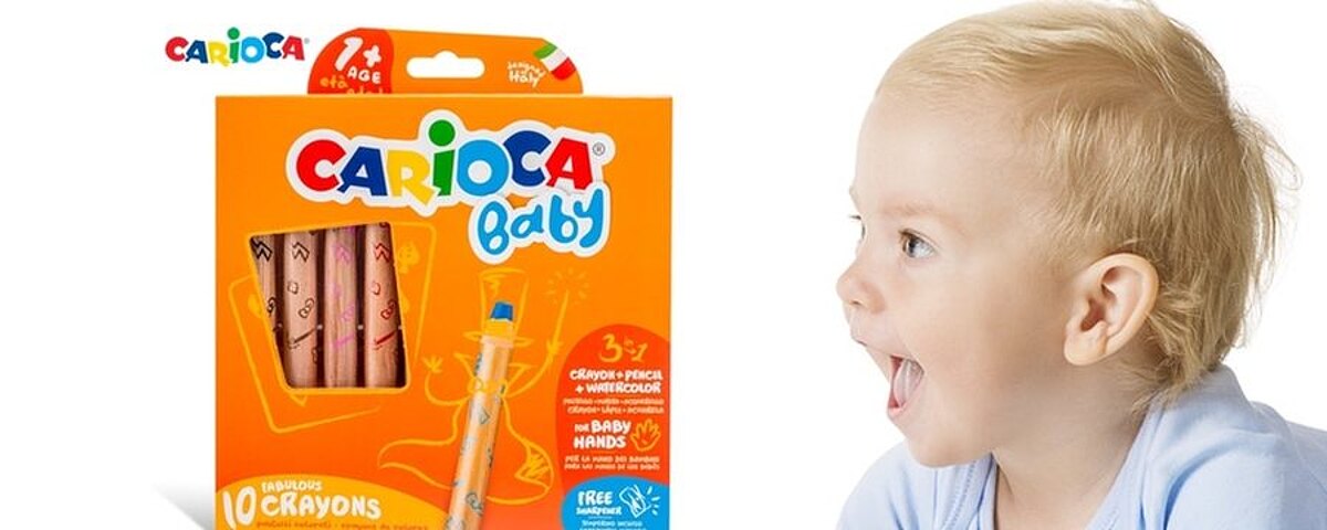 Kredki Carioca Baby 3w1 10 kolorów, od 1. roku życia