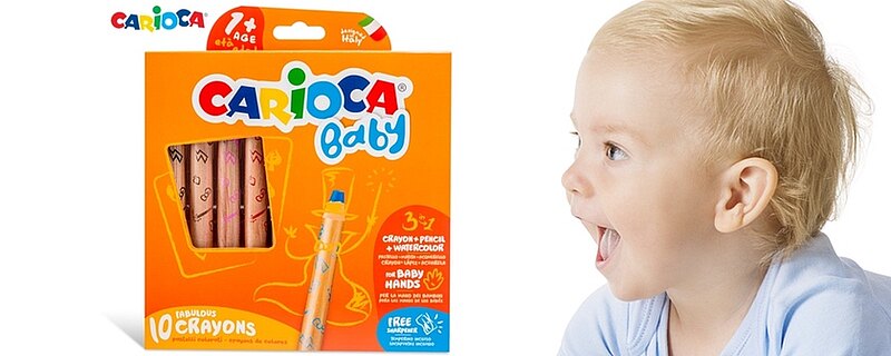 Kredki Carioca Baby 3w1 , od 1. roku życia. Opinie