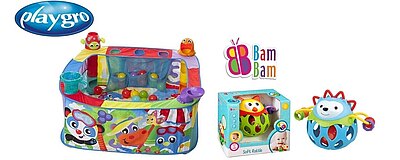 Kule grzechotki Bam Bam i mata z piłeczkami Playgro