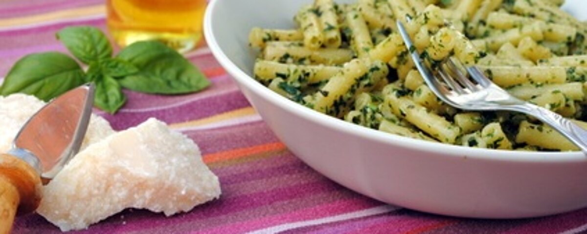Makaron z bazyliowym pesto