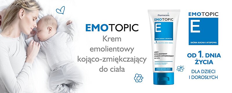 Emolientowy krem kojąco- zmiękczający od Emotopic. W testach otrzymał najwyższą ocenę