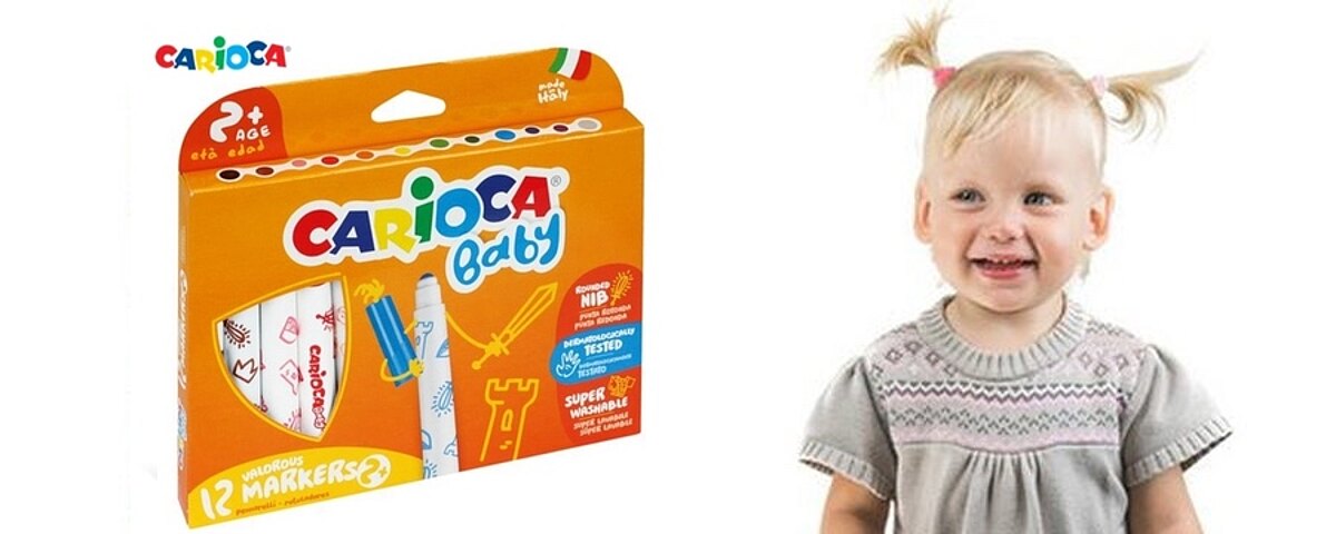 Pisaki Carioca Baby 12 kolorów, od 2. roku życia